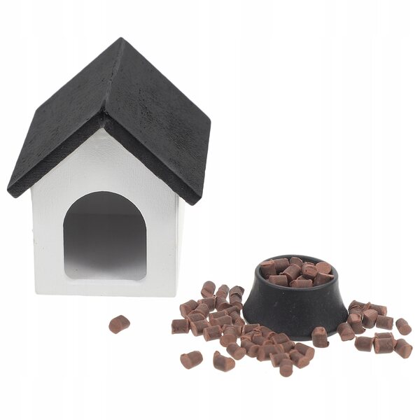 Mini recinto in legno con accessori per casa delle bambole e decorazioni