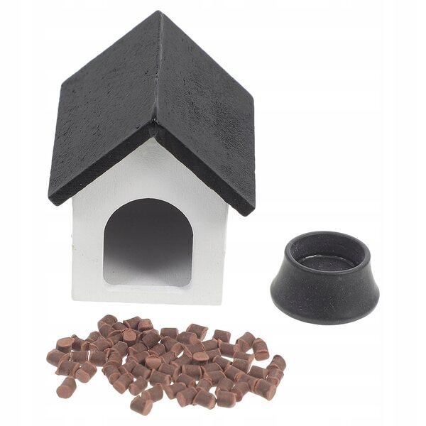 Mini recinto in legno con accessori per casa delle bambole e decorazioni