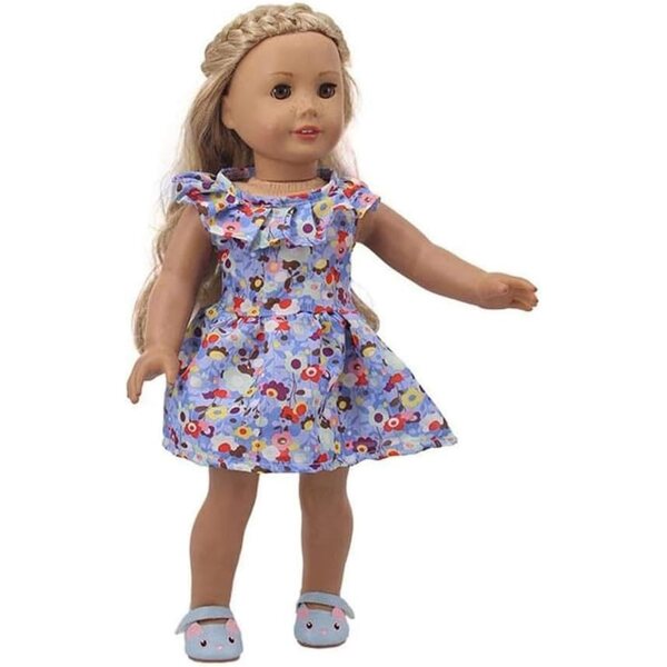 Abito Floreale Casual per Bambola Americana da 46 cm - Marca Uteruik