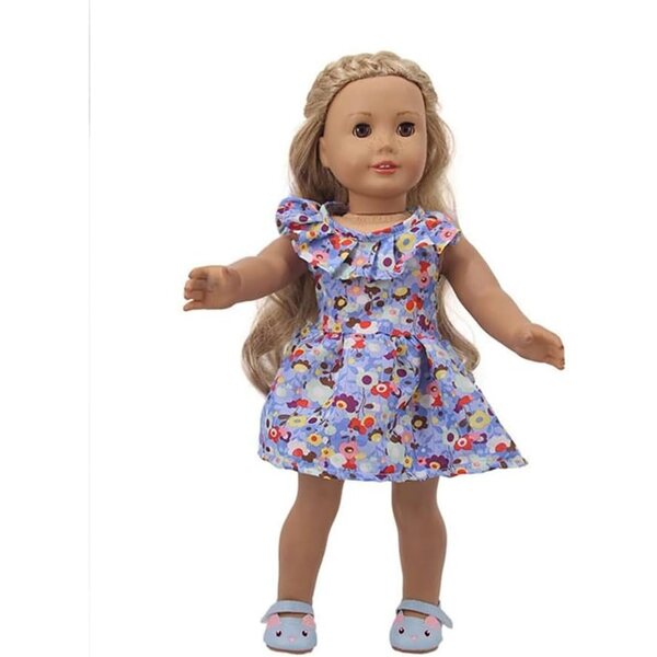 Abito Floreale Casual per Bambola Americana da 46 cm - Marca Uteruik