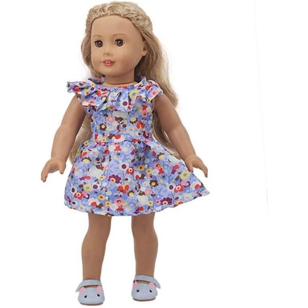 Abito Floreale Casual per Bambola Americana da 46 cm - Marca Uteruik
