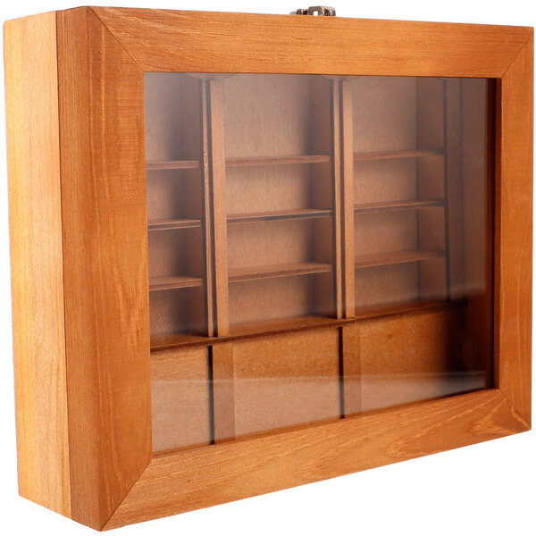Dekoratives und langlebiges Miniatur-Bücherregal aus Holz für Puppenhäuser