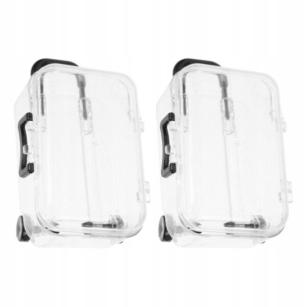 Mini valigette trasparenti per conservare e decorare 2 pezzi dimensioni 9x5x4 cm