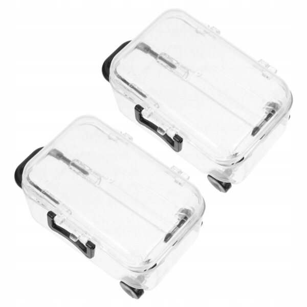Mini valigette trasparenti per conservare e decorare 2 pezzi dimensioni 9x5x4 cm