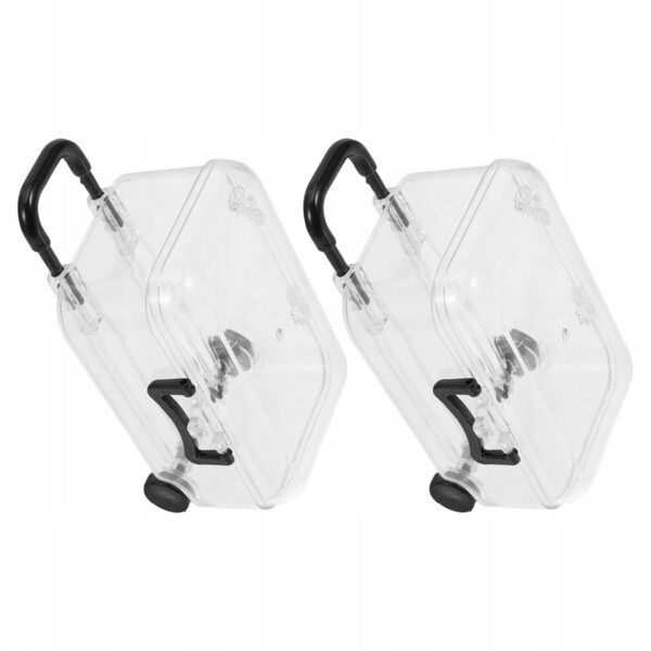 Mini valigette trasparenti per conservare e decorare 2 pezzi dimensioni 9x5x4 cm