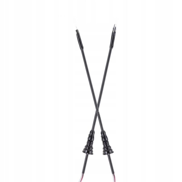 Lot de 2 mini lampadaires pour décorations de modélisme 1:87 LED blanche