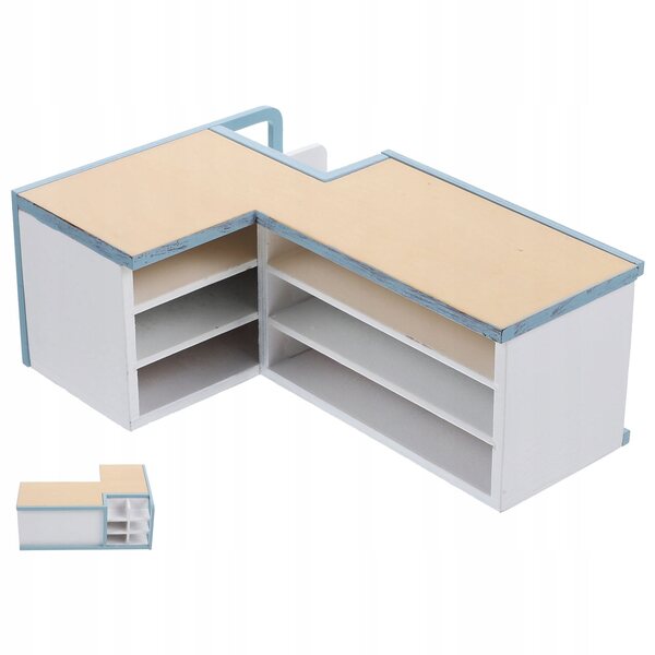 Miniatura Cassa Supermercato in Legno per Casa delle Bambole, Resistente e Leggera