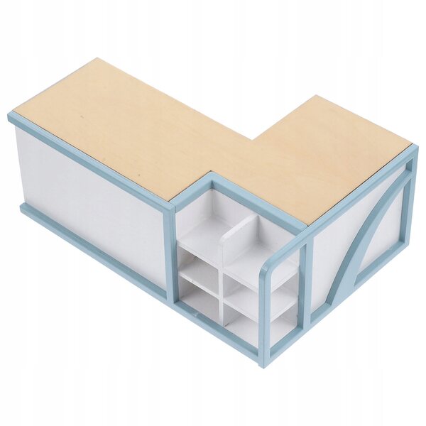 Miniatura Cassa Supermercato in Legno per Casa delle Bambole, Resistente e Leggera