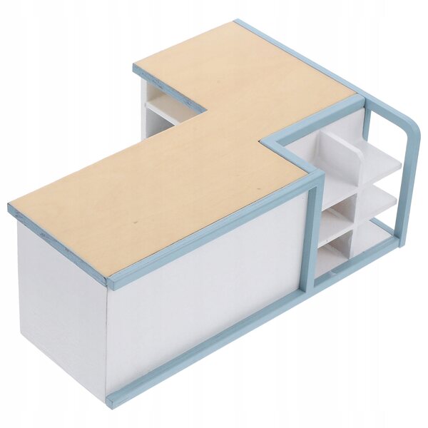 Miniatura Cassa Supermercato in Legno per Casa delle Bambole, Resistente e Leggera