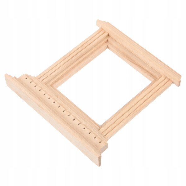 Miniatura finestra in legno decorativa per mobili e giocattoli da 9,3x9,3 cm
