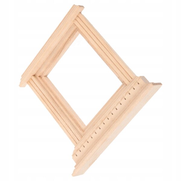 Miniatura finestra in legno decorativa per mobili e giocattoli da 9,3x9,3 cm
