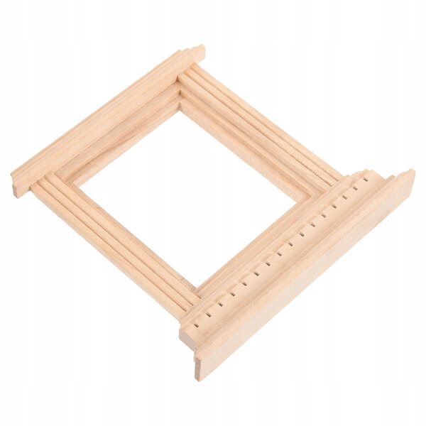 Miniatura finestra in legno decorativa per mobili e giocattoli da 9,3x9,3 cm