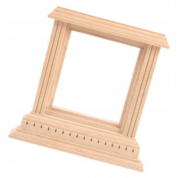 Miniatura finestra in legno decorativa per mobili e giocattoli da 9,3x9,3 cm