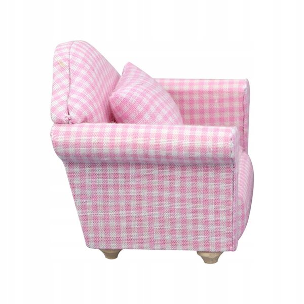 Miniatur-Sofa in Rosa für das Puppenhaus – realistische und sichere Miniaturmöbel