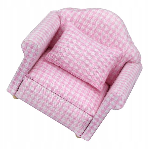 Miniatur-Sofa in Rosa für das Puppenhaus – realistische und sichere Miniaturmöbel