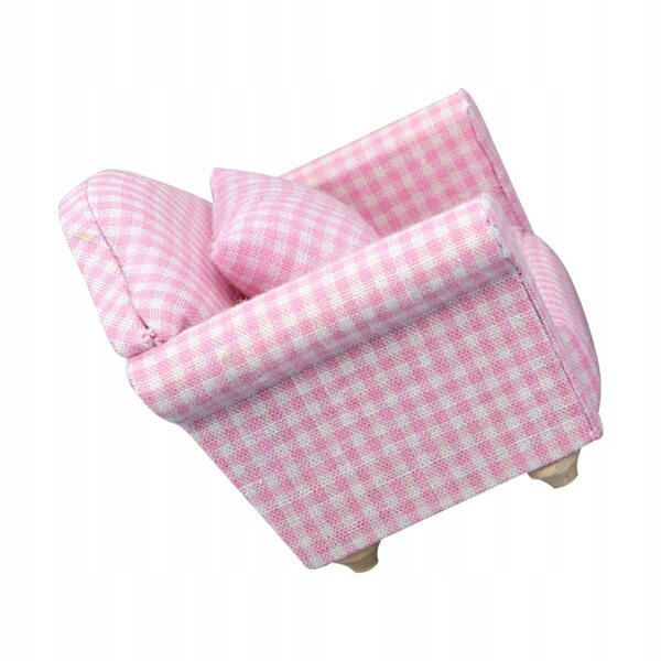 Miniatur-Sofa in Rosa für das Puppenhaus – realistische und sichere Miniaturmöbel