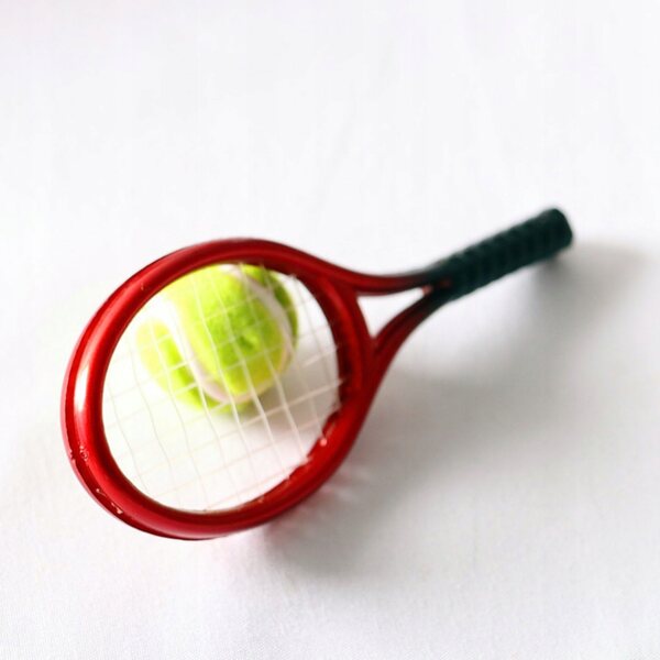 Set Miniature Racchette e Palline da Tennis per Decorazione Casa delle Bambole