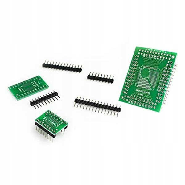 Комплект от 12 адаптера SMD към DIP за прототипиране на печатни платки и електроника „направи си сам“.