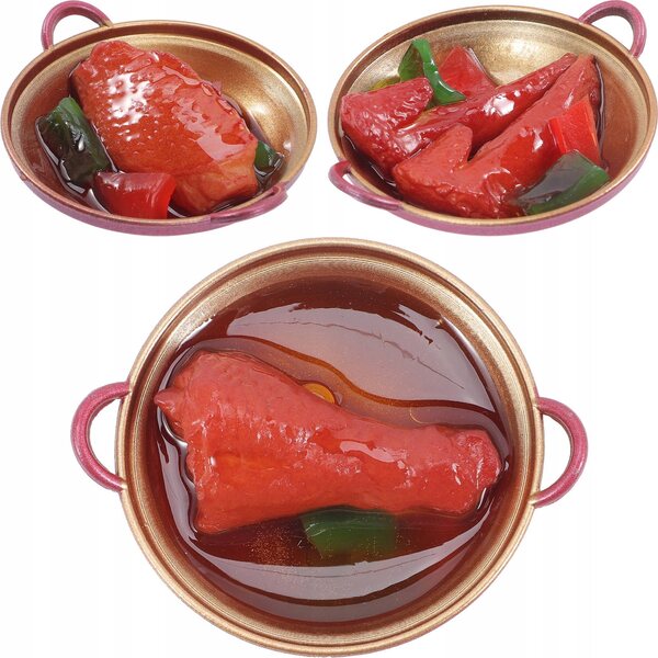 Modelli realistici di cibo giocattolo per bambini, set da 3 pezzi in PVC colorato