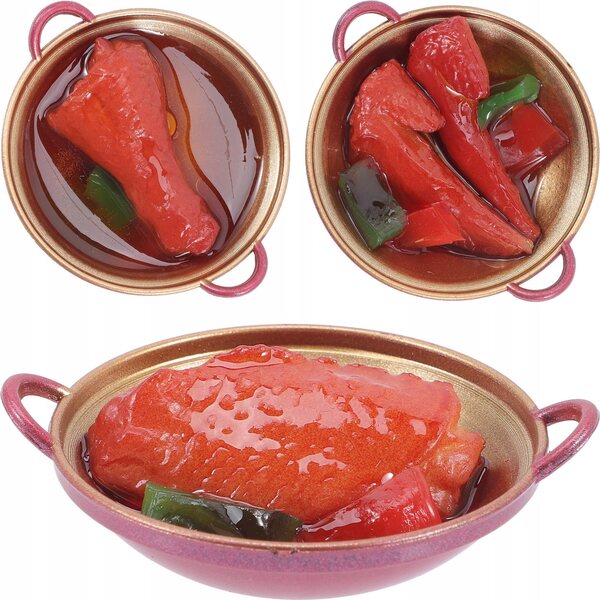 Modelli realistici di cibo giocattolo per bambini, set da 3 pezzi in PVC colorato