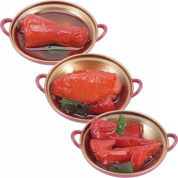 Modelli realistici di cibo giocattolo per bambini, set da 3 pezzi in PVC colorato