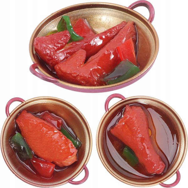Modelli realistici di cibo giocattolo per bambini, set da 3 pezzi in PVC colorato