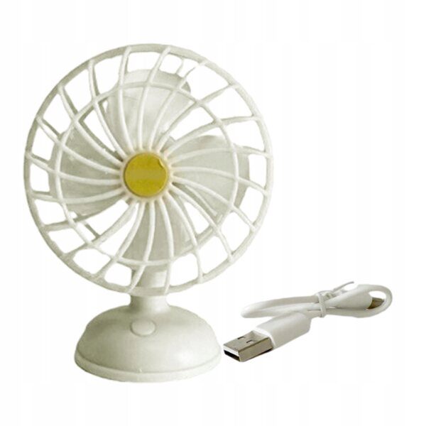 Mini ventilatore elettrico USB in scala 1:12 per casa delle bambole bianco