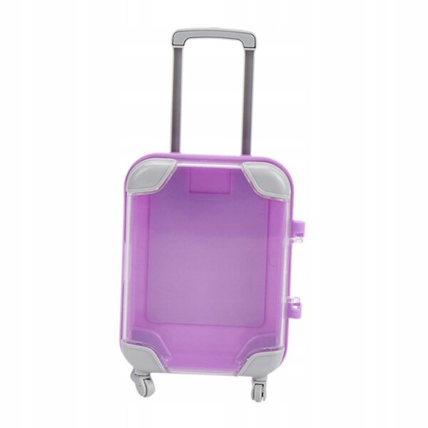 Mini walizka fucsia per casa delle bambole organizer pratico e portatile
