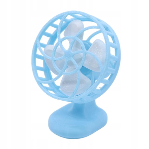 Mini ventilatore da casa delle bambole scala 1:12 decorazione realistica blu