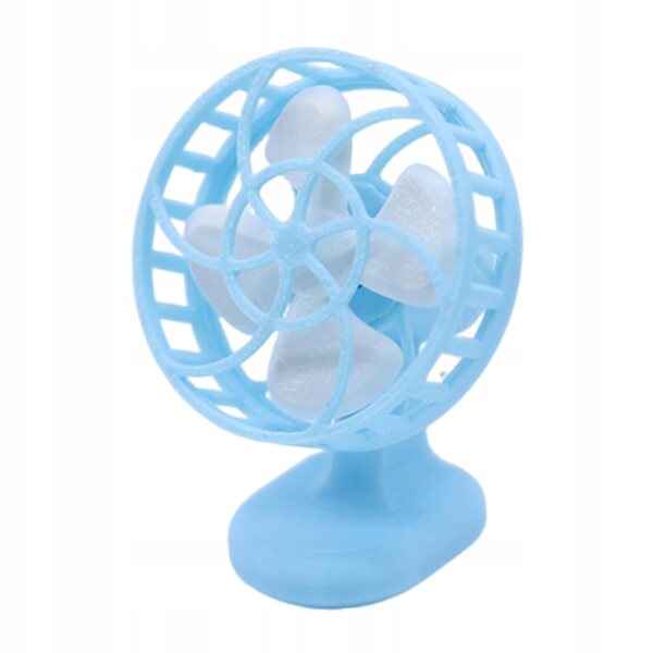 Mini ventilatore da casa delle bambole scala 1:12 decorazione realistica blu