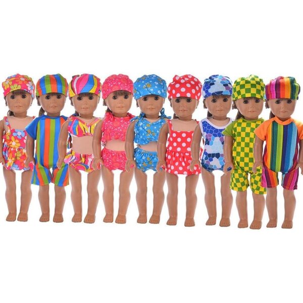 Costume da bagno e cuffia per bambola 46 cm - Accessori moda Uteruik