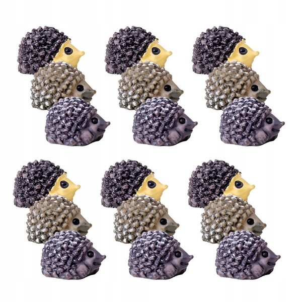 30 Miniatur-Igelfiguren aus mehrfarbigem Harz für kreative Dekorationen