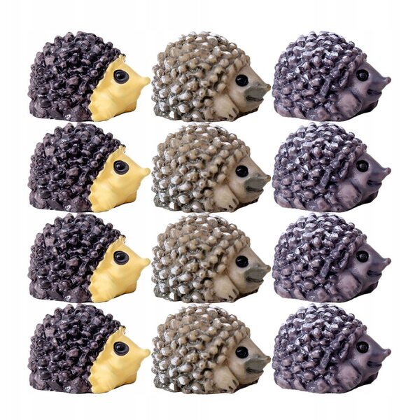30 Miniatur-Igelfiguren aus mehrfarbigem Harz für kreative Dekorationen
