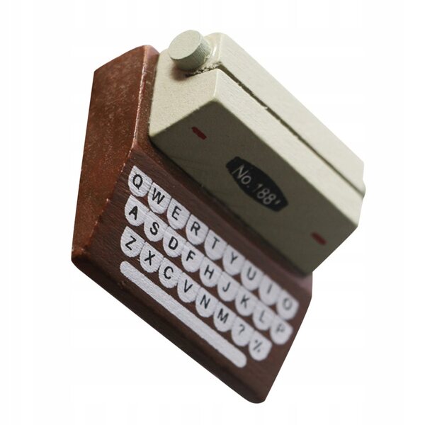 Macchina da scrivere vintage in legno decorazione retrò per casa e ufficio