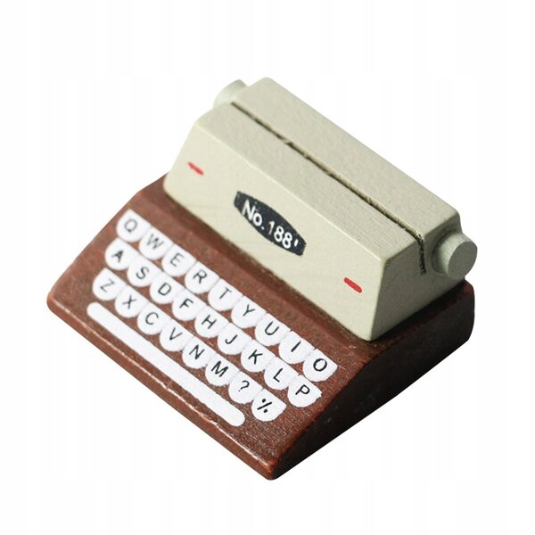 Macchina da scrivere vintage in legno decorazione retrò per casa e ufficio