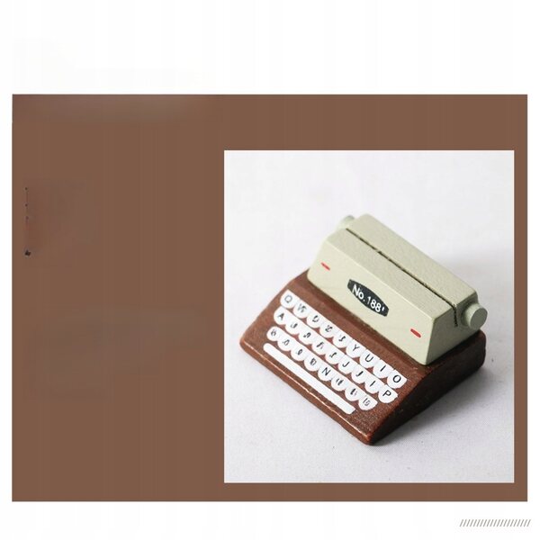 Macchina da scrivere vintage in legno decorazione retrò per casa e ufficio