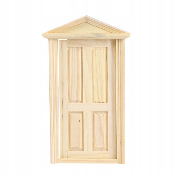 Mini porte in legno per casa delle bambole scala 1:12 con design tradizionale