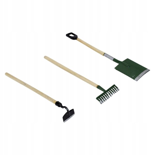 Set 5 Mini Utensili da Giardinaggio per Casa delle Bambole in Legno e Metallo