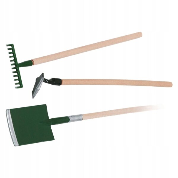 Set 5 Mini Utensili da Giardinaggio per Casa delle Bambole in Legno e Metallo