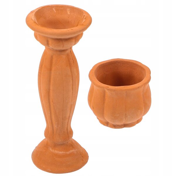 Dekorative Keramikminiatur in Form einer römischen Säule für Mikrolandschaften