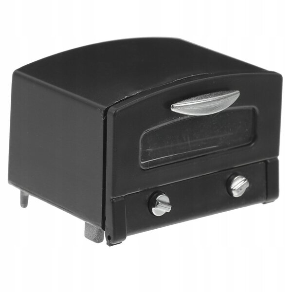 Mini Piekarnik in plastica nero per case delle bambole e decorazioni