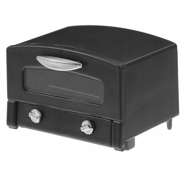Mini Piekarnik in plastica nero per case delle bambole e decorazioni