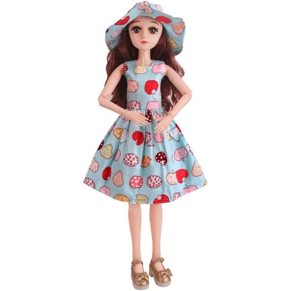 Abito BJD 60 cm con Cappello Stampa Frutta Costume Casual Bambola Scala 1/3