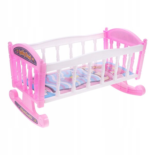 Letto in plastica multicolore per bambole, accessorio ideale per casette di bambole