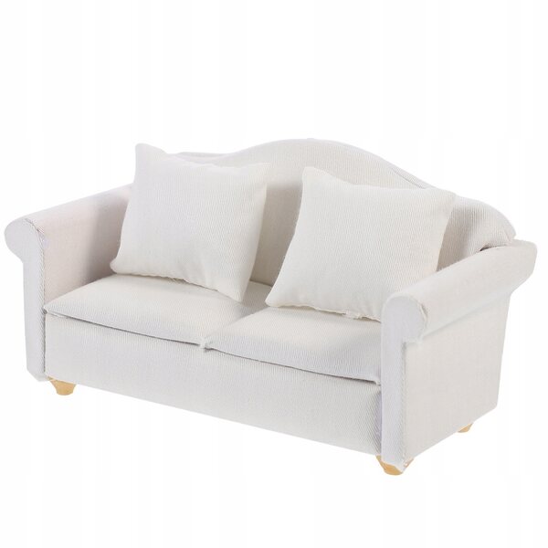 1 SZT. PRAKTYCZNA BIAŁA MINI SOFA DREWNIANA DO PROJEKTÓW DIY