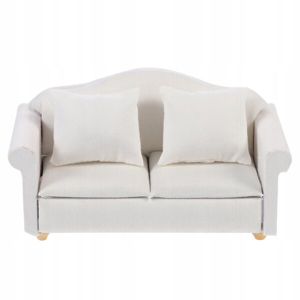 1 SZT. PRAKTYCZNA BIAŁA MINI SOFA DREWNIANA DO PROJEKTÓW DIY