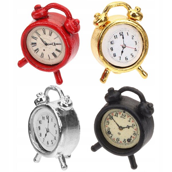 Lot de 4 mini réveils modèle pour enfants décoration et jeu