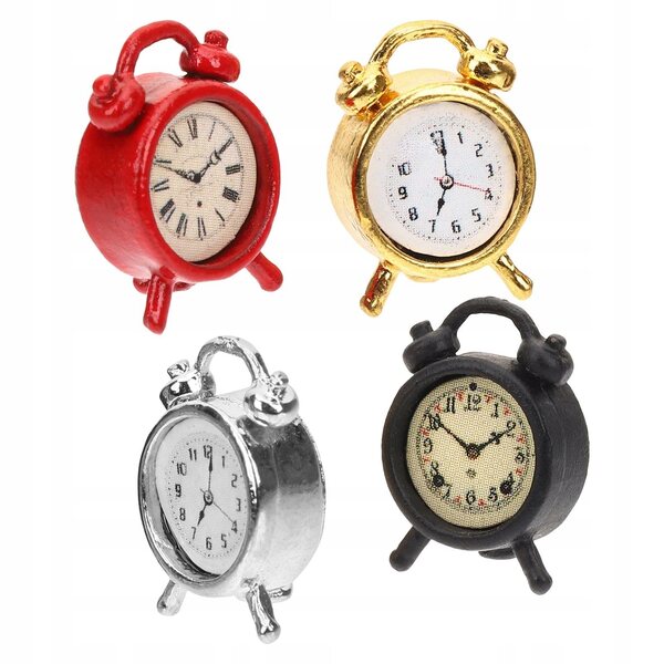 Lot de 4 mini réveils modèle pour enfants décoration et jeu