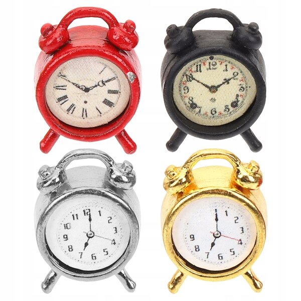 Lot de 4 mini réveils modèle pour enfants décoration et jeu