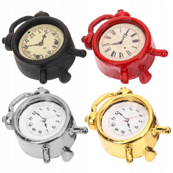 Lot de 4 mini réveils modèle pour enfants décoration et jeu